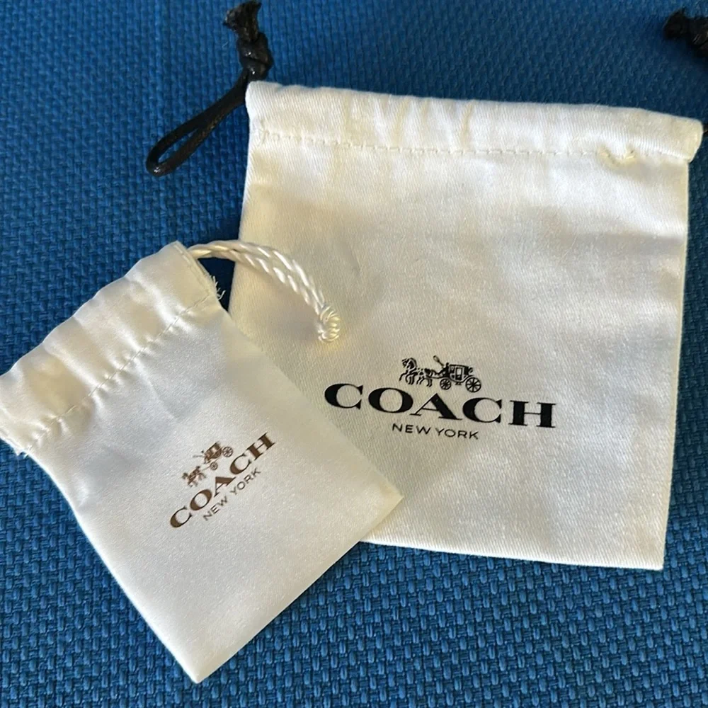 Coach White Drawstring Pouches - Picture 1 of 3